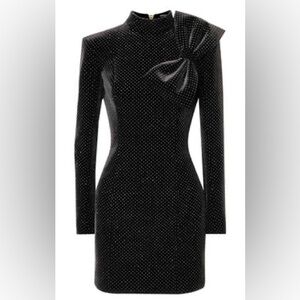 Balmain black vevlet stretchy dress
